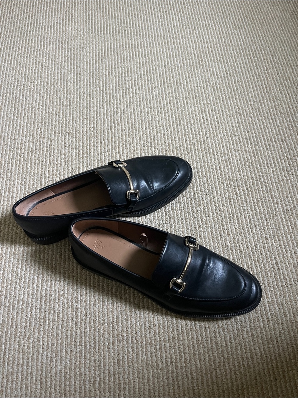 Classic Black Horsebit Loafers - Women